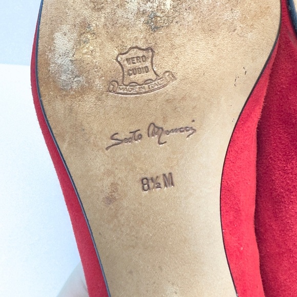 Sesto Meucci Red Suede Studded Heel Pumps – Size 8.5M – Made in Italy - Picture 10 of 10